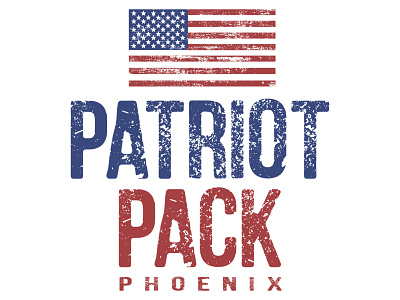 Patriot Pack Phoenix Logo Design logo by blake andujar patriot logo patriot pack phoenix arizona republican logo