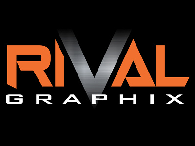 RIVAL GRAPHIX LOGO DESIGN AND BRANDING logo design by blake andujar rival graphix vinyl wrap company logo