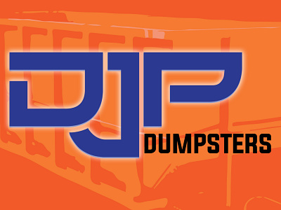 DJP Dumpsters Logo djp dumpsters logo design by blake andujar