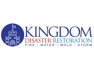 Logo design for Kingdom Disaster Restoration kingdom disaster restoration logo design by blake andujar