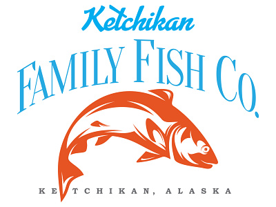 Ketchikan Family Fish Co Logo Design blake andujar fresh salmon ketchikan family fish co logo design by blake andujar