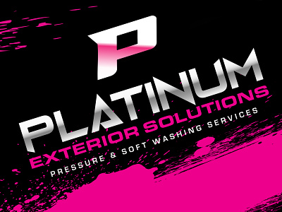 Platinum Exterior Solutions Logo branding for pressure washing