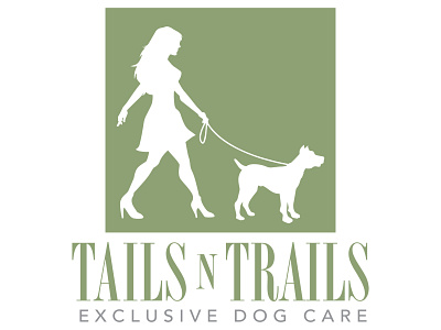 Tails N Trails Exclusive Dog Care Logo Design dog care logo by blake andujar