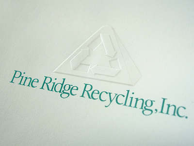 Pine Ridge Recycling Embossed Logo peachtree city recycling rine ridge logo