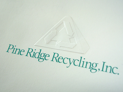 Pine Ridge Recycling Embossed Logo