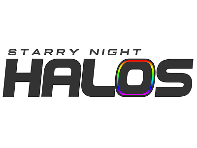 Starry Night Halos Logo Design car lamp light headlight tarry night halos vehicle light