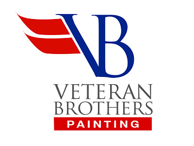 Veteran Brothers Painting business logo logo design by blake andujar veteran brothers painting veteran brothers painting logo veterans