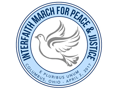 Internfaith March for Peace & Justice Logo andujar blake by christian design logo march