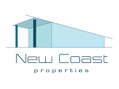 New Coast Properties Logo Design logo design by blake andujar new coast properties real estate logo