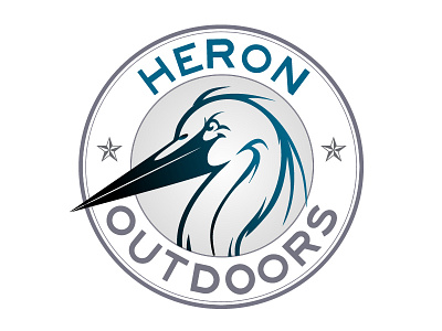 Heron Outdoors Logo blake andujar heron outdoors logo design