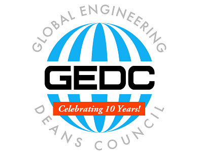 GEDC Logo Design council deans design engineering global logo