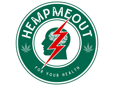 HempMeOut Logo — New Health Hemp Oil Company blake andujar logo design hemp hemp oil logo hempmeout