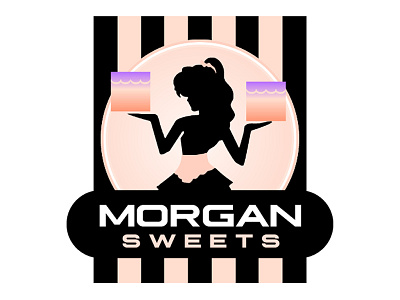 Morgan Sweets Cake Company Logo cake company logo design by blake andujar morgan sweets logo