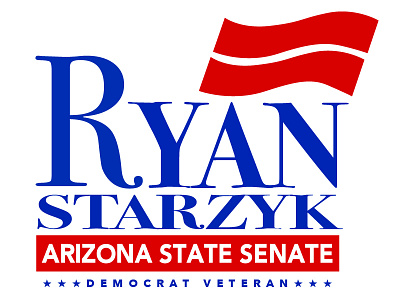 Ryan Starzyk Democrat for Arizona State Senate Political Logo arizona candidate democrat logo logo by blake andujar political logo politician campaign ryan starzyk