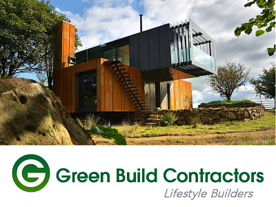 Green Build Contractors Logo Design / Branding blake andujar logo design green build contractors green construction green home building green logo design