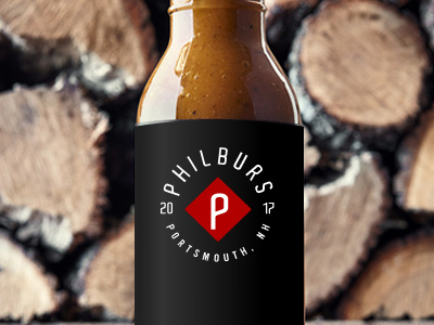 Philburs Logo barbecue logo hot sauce logo philburs sauce