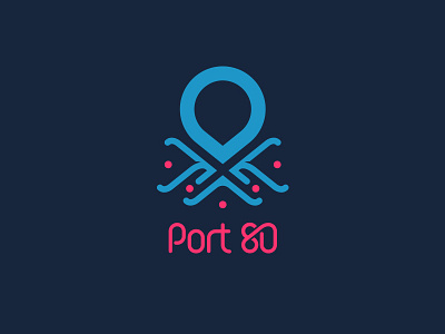 Port 80 illustration logo mark octopus symbol