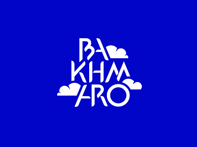 Bakhmaro alpine clouds logo mark mountain resort rock