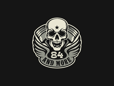 84 And More bikers davidson harley hype logo mark motor motorcycle skull wings