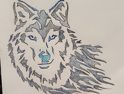 Wolf Drawing pencil drawing