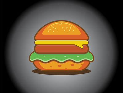 Burger branding design illustration