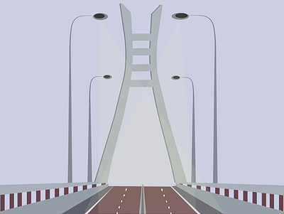 Eko bridge branding design illustration logo vector