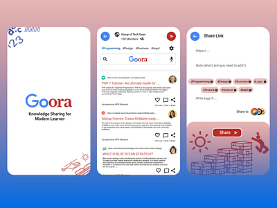 Goora (Google x Quora Mobile App) design google knowledge mobile quora ui ux