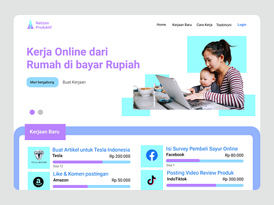 Netizen Produktif - Online Works Platform online platform web work workfromhome
