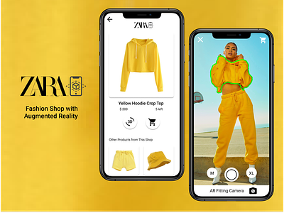 Zara - Fashion Shop Augmented Reality augmented reality cloth fashion fashion shop mobile shop ui ux zara