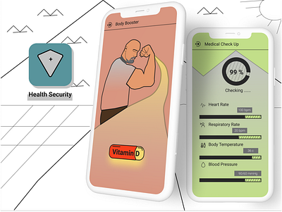 Health Security Antivirus Medical App antivirus app design doctor health healthy medical medice mobile nutrition ui ux