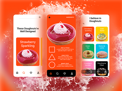 Doughnut Shop - Donut Shop UI UX Design App app design donut doughnut marketplace mobile shop ui ux