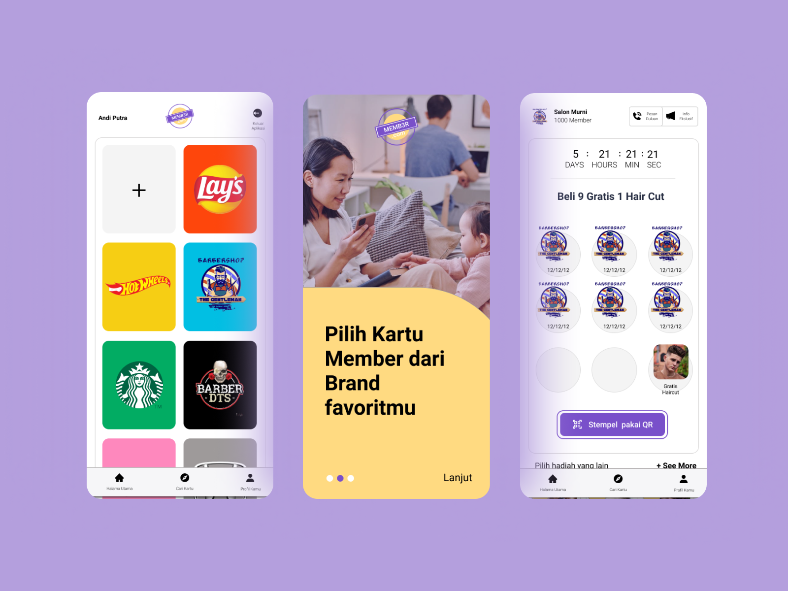 Member Card Loyality App by Experience Designer on Dribbble