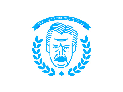 Davoud Rashidi actor avatar blue icon line lineart logo logodesign