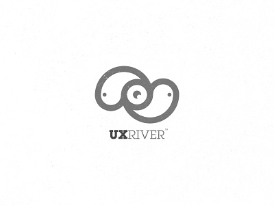 UX RIVER Logo adobe design fish line logo logodesign river ux