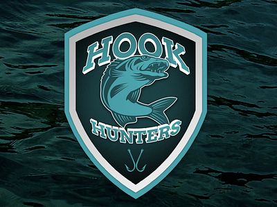 Logo Design Hook Hunters draft layout logo logo design
