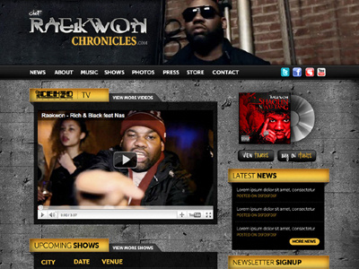 Raekwon Website Design webdesign