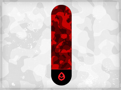 CROPS® Red Camo Skateboard skateboard