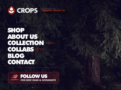 CROPS® Old Homepage Concept design web