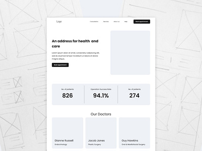 Health Care Low Fidelity Wireframe. app dashboard design healthcare management hospital lowfidelity uiux ux wireframe