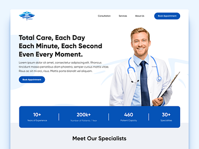 Final Website UI - Angel Hospital branding contact us design healthcare hospital hospital landing page hospital website landing page logo medical testimonials ui uiux ux