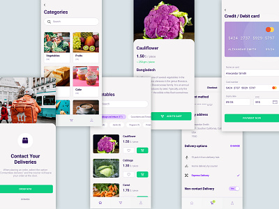 Mobile UI Design Food delivery app