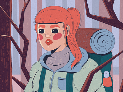 Girl #3 character character design forest girl illustration ilustracja travel woman wood