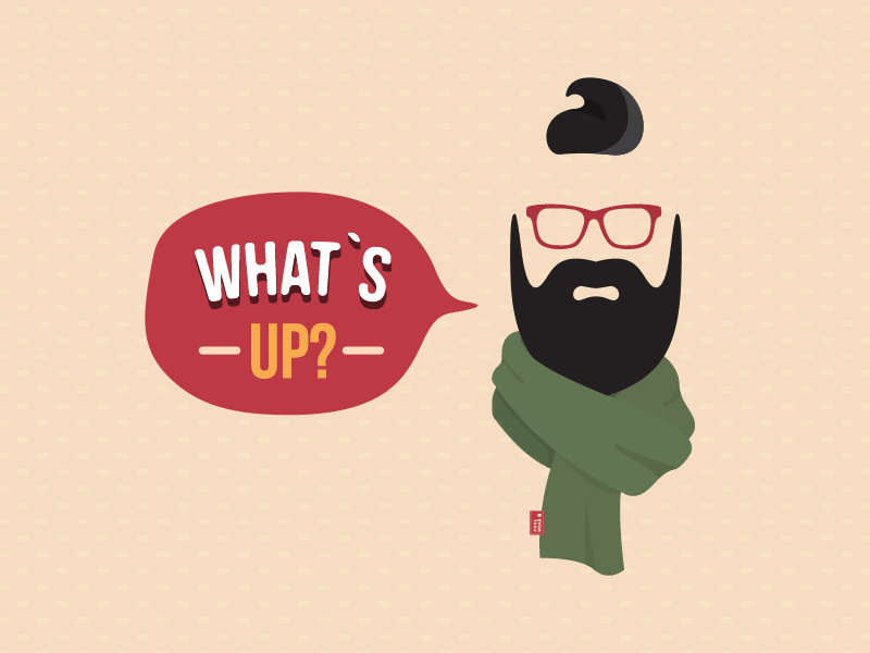 What's up beard explosion gif glasses hair hipster text whatsup