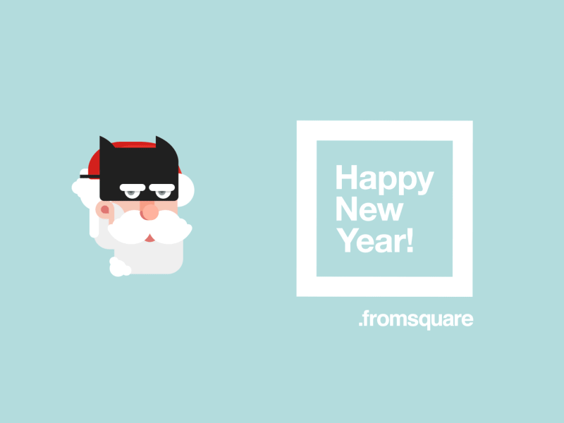 Merry Christmas GIF animation batman character christmas fomsquare happy happy new year merry xmas new year santa claus snow square