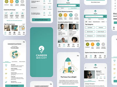 "Career Bright" - a Career Education & Connection Mobile App :) app design