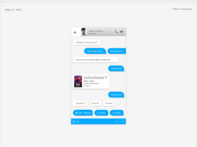 Day 13 - Direct Message 013 dailyui directmessage framer mobileui