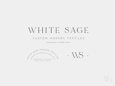 White Sage Textile Logo & Branding branding graphic design typography