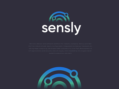 Logo design for Sensly, a sensor and software platform design graphic design logo minimal
