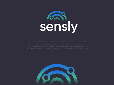Logo design for Sensly, a sensor and software platform