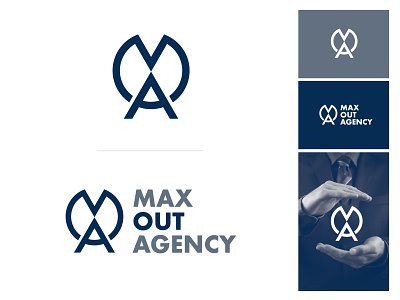Logo design for Max Out Agency agency design logo minimal moa monogram